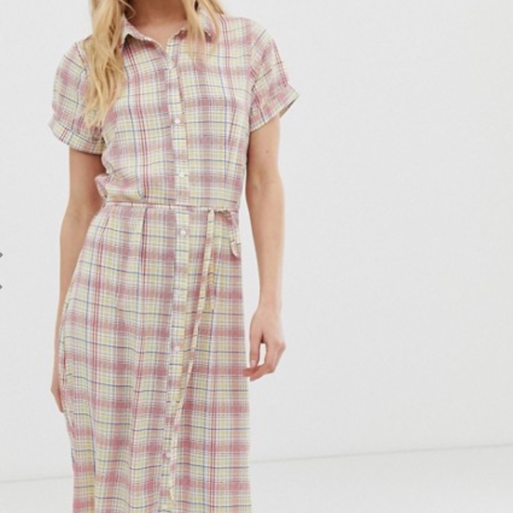 ASOS Glamorous Checkered Tie Maxi Dress